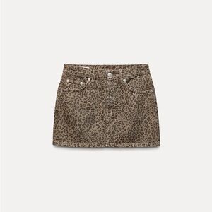 Leopard Print Mini Skirt